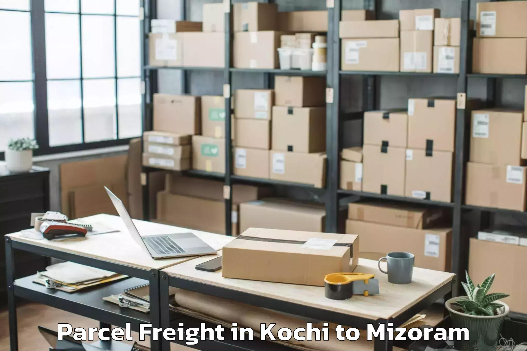 Leading Kochi to East Lungdar Part Parcel Freight Provider